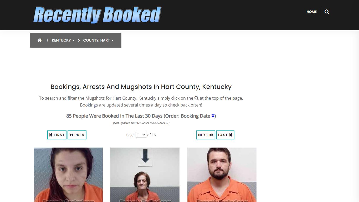 Bookings, Arrests and Mugshots in Hart County, Kentucky - Recently Booked