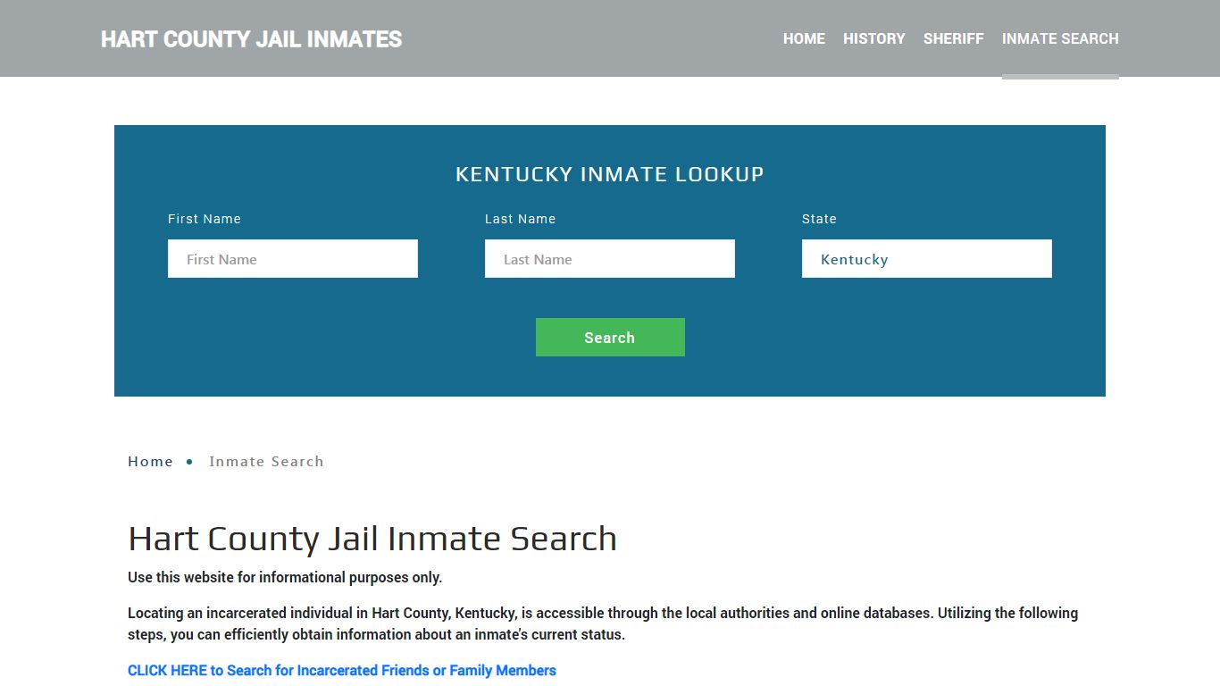 Hart County, KY Detainee Lookup